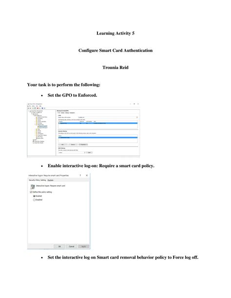 configure smart card authentication|4.5.12 configure smart card authentication.